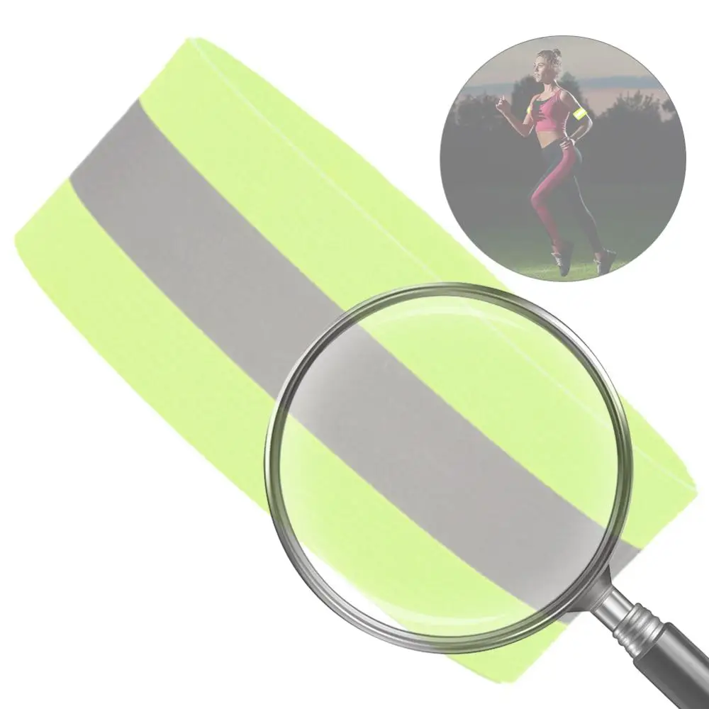 

Reflective Armband Adjustable Reflective Tape Straps High Visibility Safety Reflective Straps for Night Walking Cycling Running