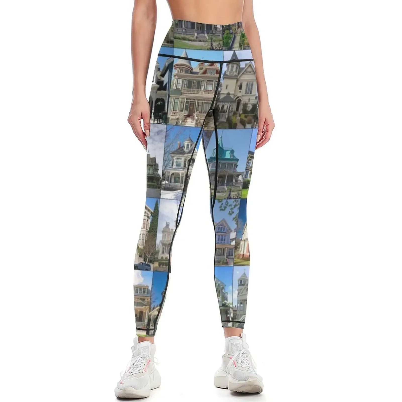 

Victorian Houses Leggings Women's pants Sportswear woman gym Women's gym fitness set gym Womens Leggings