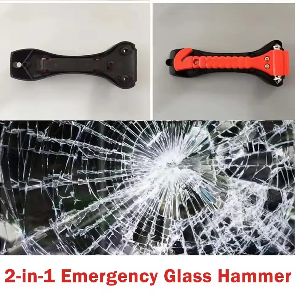 New 2-in-1 Survival Safety Hammer Camping Driving Car Seat Belt Cutter Emergency Break Window Glass Punch Life Rescue Tools