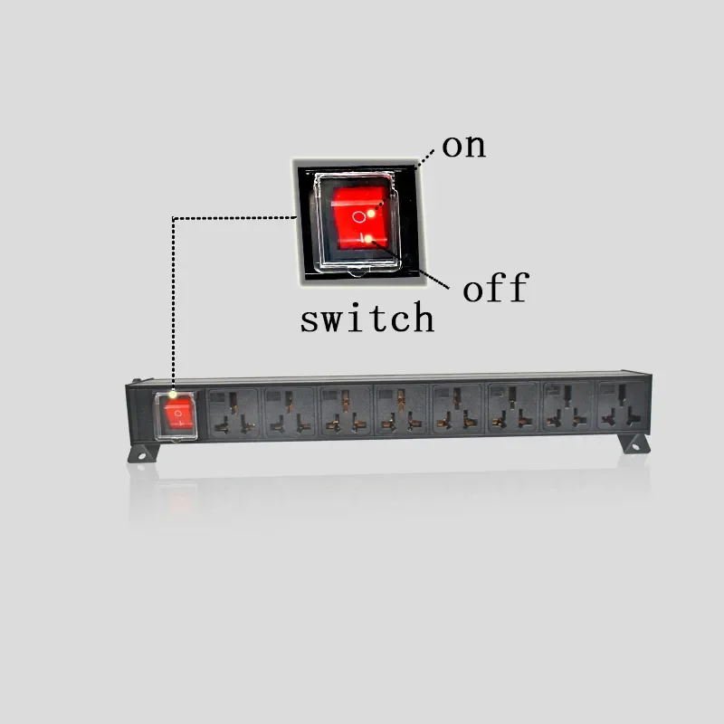 PDU power board network cabinet rack C14 port desktop 10A universal socket 1-10AC double break switch control wireless socket