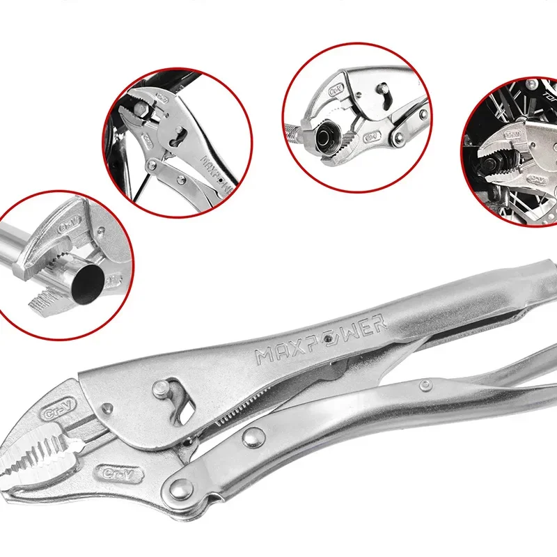 2025 أدوات شديدة التحمل من الدرجة الصناعية قوة الفم الدائرية وجع نوع كماشة قوية كماشة الضغط متعددة الوظائف