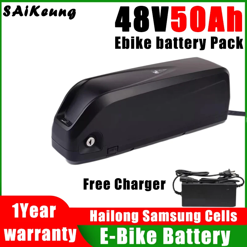 Batterie Voor Elektrische Fiets 48V 20ah 24ah 30ah 40ah 50ah 60ah Hailong batterie 48V batterie al litio 300W-2000W muslimate