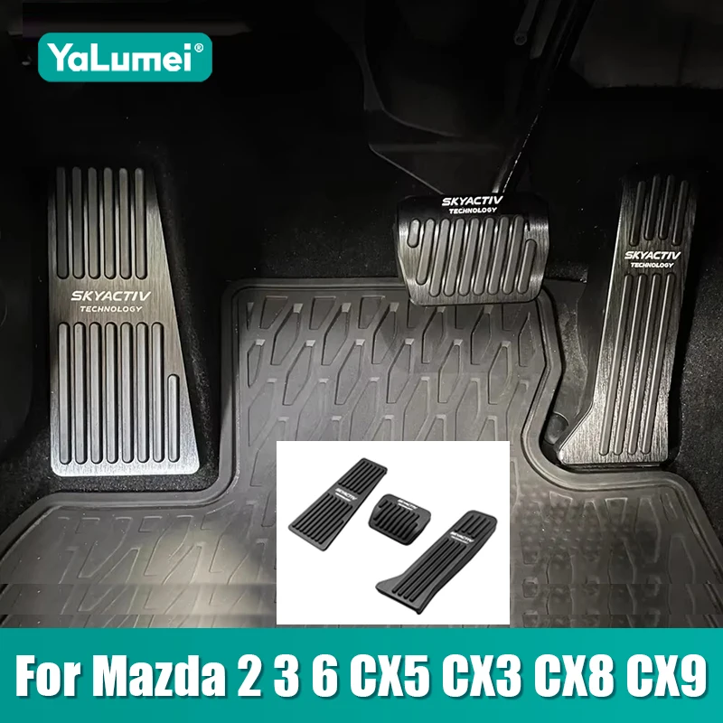 Para Mazda 2 3 6 BM GJ CX-5 CX5 CX3 CX8 CX9 2012- 2017 2018 2019 2020 2021 2022 2023 2024 accesorios de Pedal de freno de acelerador de coche