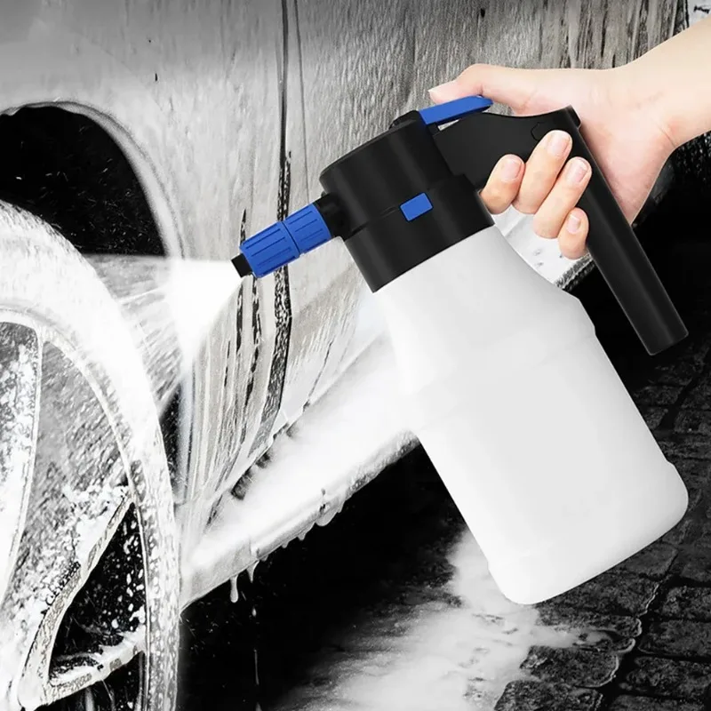 2/1.5L Electric Snow Foam Sprayer 2300mAh Car Wash Spray Bottle USB Rechargeable Lance Watering Can for Car Window Cleaning