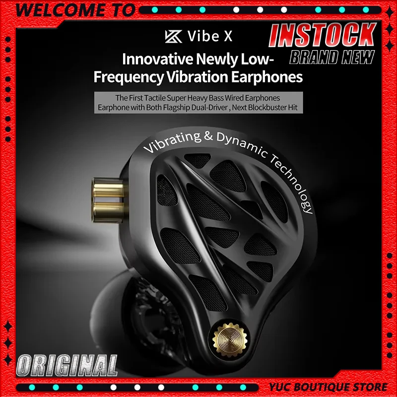 kopfhörer bass vibration NEW KZ Vibe X Low Frequency Vibration Earbuds HiFi Deep Bass Headset Stereo  Sound In-Ear Earphones for Music Gaming