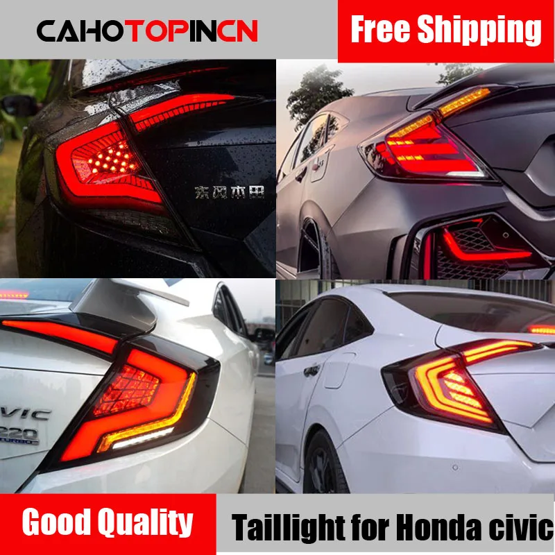 

Rear Driving Light + Brake + Reverse + Dynamic Turn Signal Light Car LED Taillight Tail Light For Honda Civic Sedan 2016 - 2020