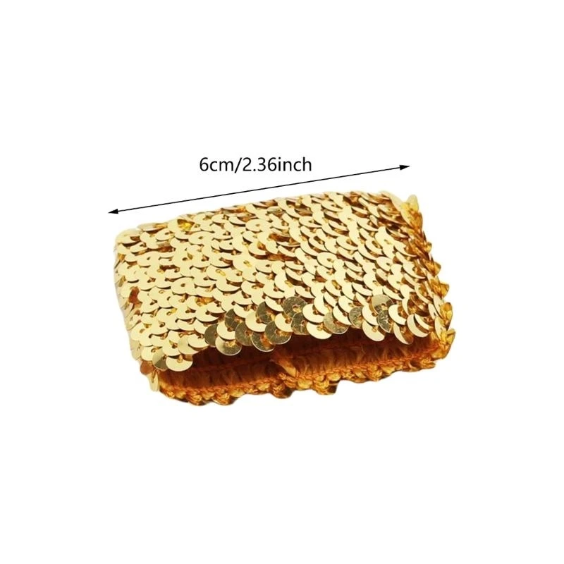 39BD Fashion Sparking Sequins Mangas elásticas del brazo elástico para mujeres y niñas Varios relajantes decorativos
