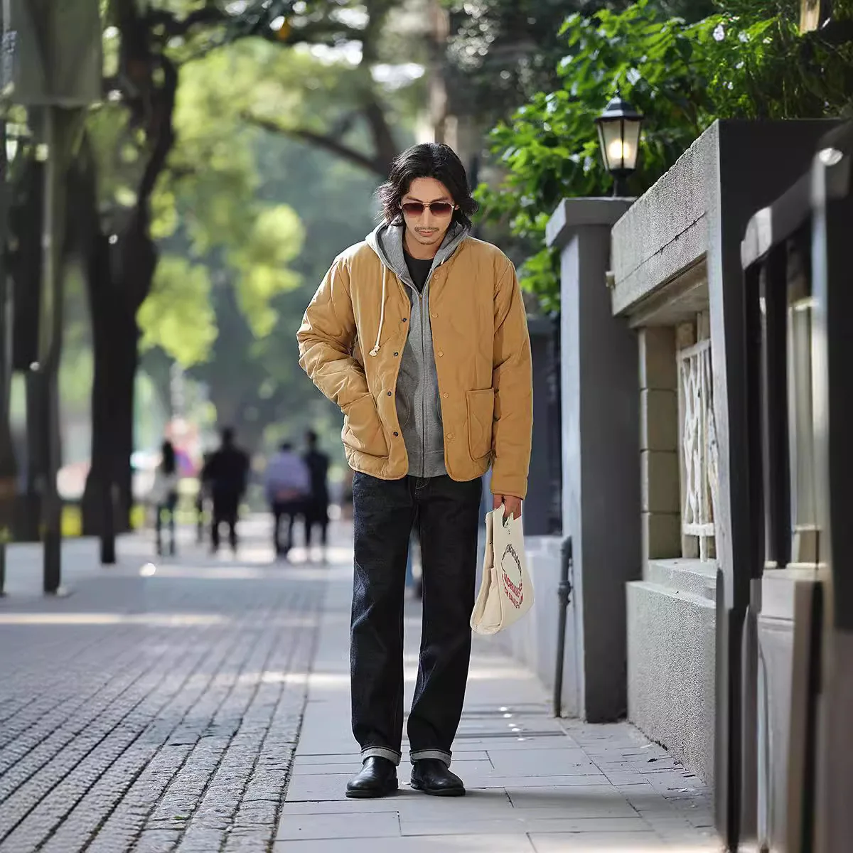 

New Retro Cotton Filled Jaet Inner Hunting Clothes Outerwear Breathable Thiened Winter Coat for Young Men