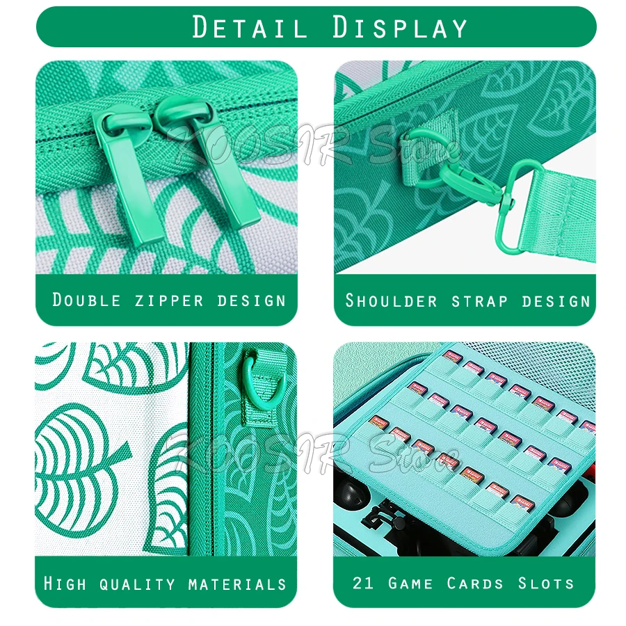 Bolsa de almacenamiento bonita para Nintendo Switch, funda de transporte con tema de Animal Crossing, accesorios para Nintendo Switch, bolsa portátil