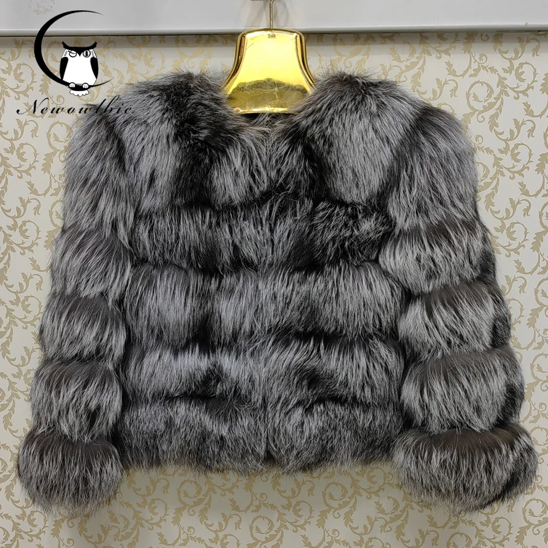 

Women's fashion jacket finnish fox fur warm fashion ladies real fur coat clothing plus size outwear super ful Multi-size