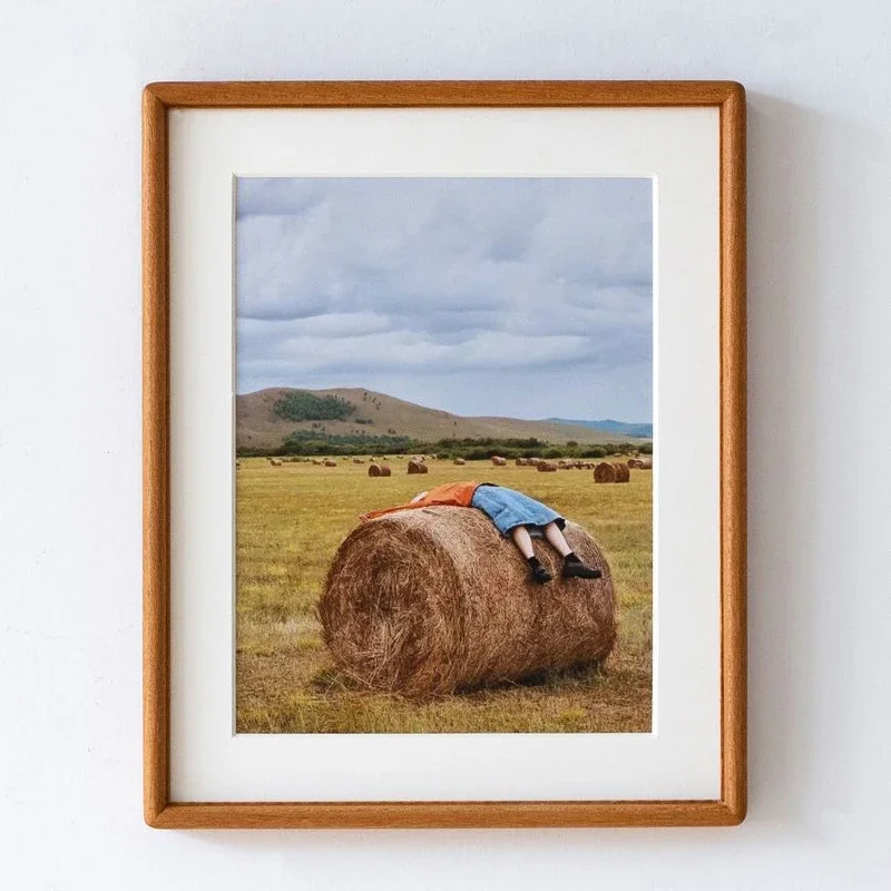 Solid Wood Photo Frame High-Quality Walnut and Teak Desk Frame 6/7/8/10in Stand & Wall Picture Frame Home and Office Decor Gifts