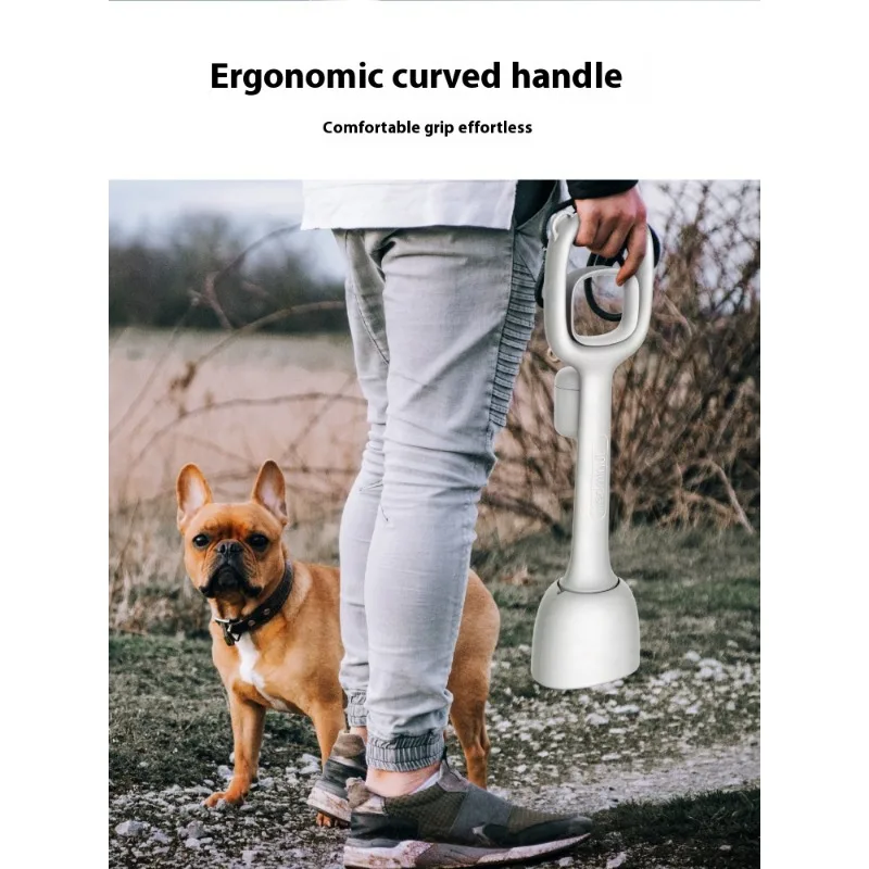 Long Handle Dog Poop Scooper Pet Waste Cleanup Tool Stainless Steel Claw Pick Up Litter Grabber for Yard Walking High Quality
