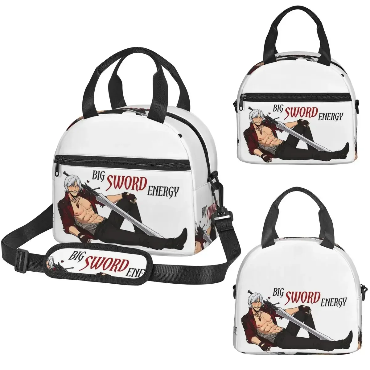 Devil May Cry Big Sword Energy Insulated Lunch Bag for Kids School Cooler Thermal Box Tote Portable Lunch Boxes