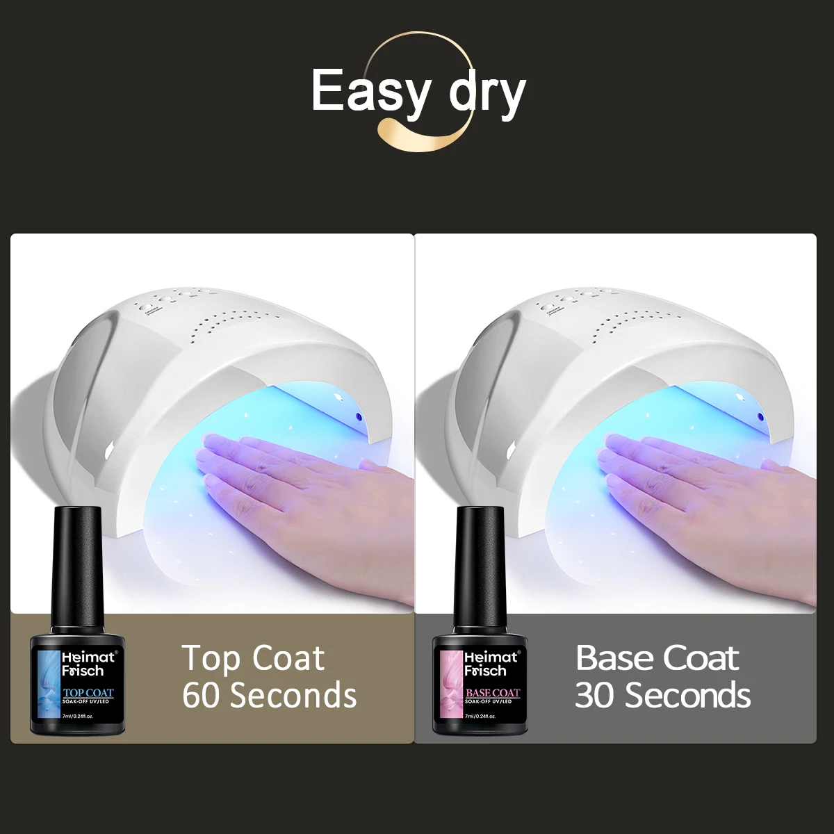 Gel polido e fosco com revestimento superior e inferior com efeito brilhante duradouro, esmalte de imersão, sem álcool, presente perfeito para