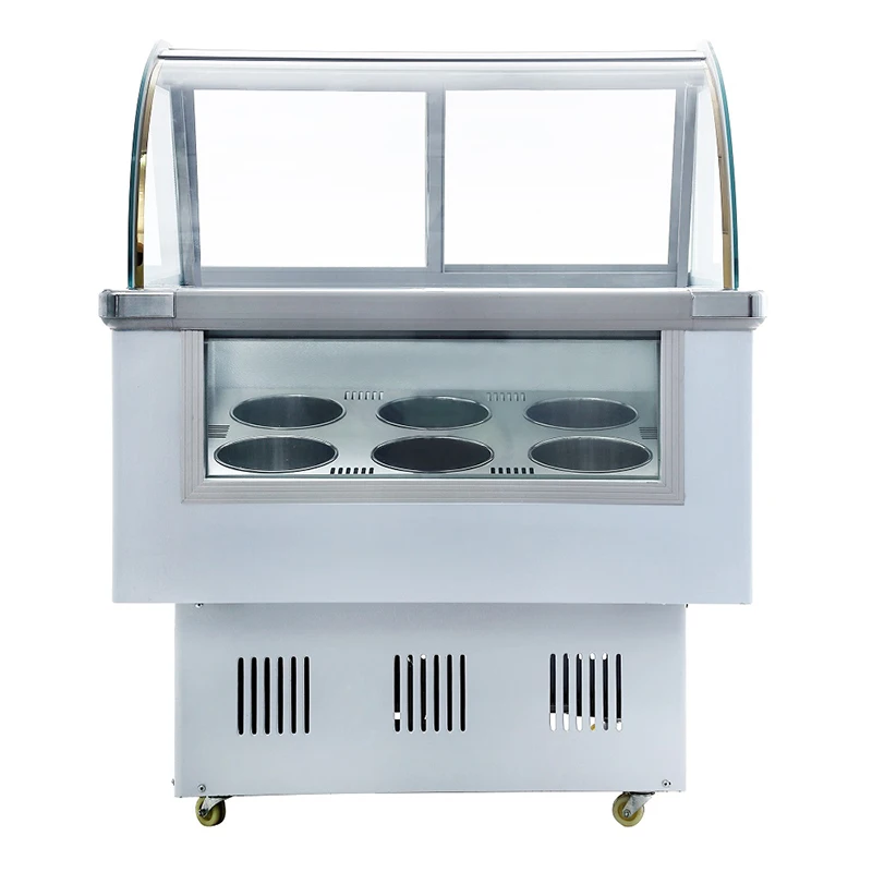 

Health&useful commercial ice cream cake display case showcase /display machine