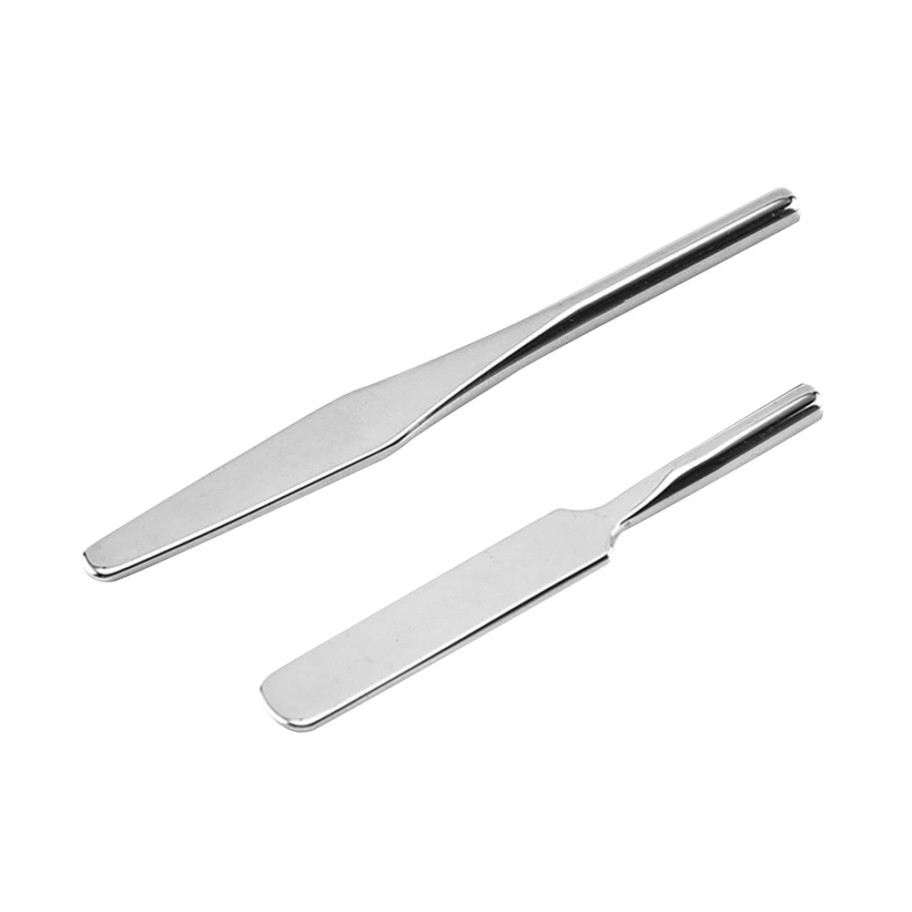 

Stainless Steel Nail Brush Tool for Art Manicure Color Matching Accessories Dual use Salon Professional Non slip H Long