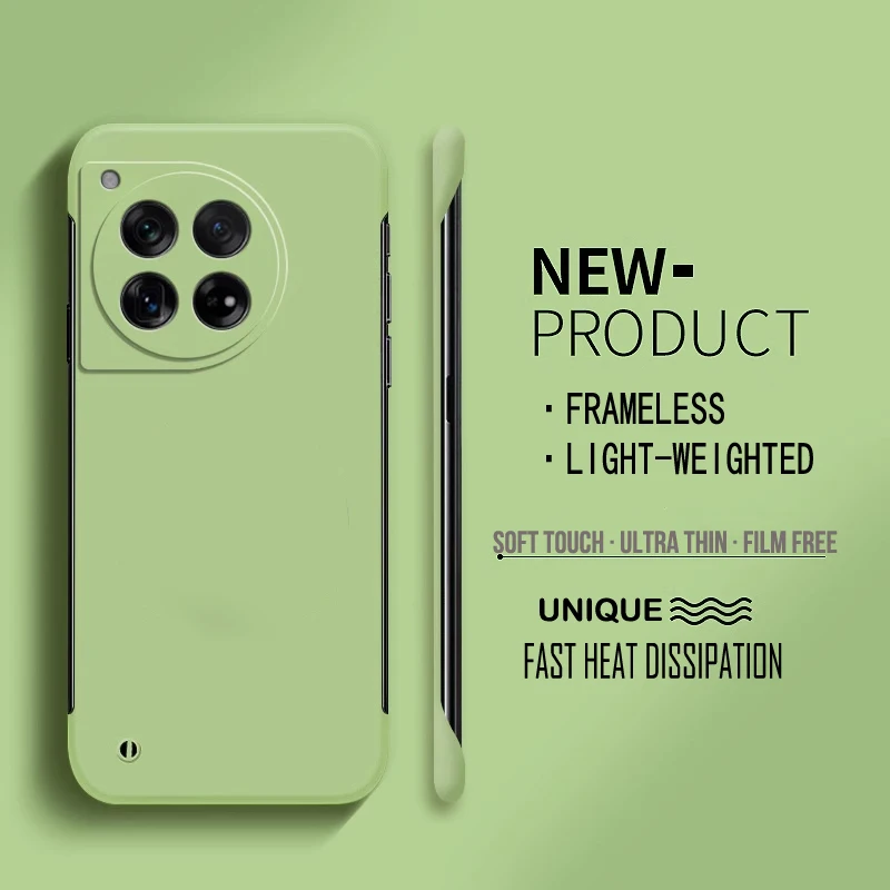 Frameless Hard PC Matte Phone Case For Oneplus 12 12R 11 11R 10T 10R 10 9R 9RT 8 9 Pro 8T Pro Protective Bumper Shell Cover