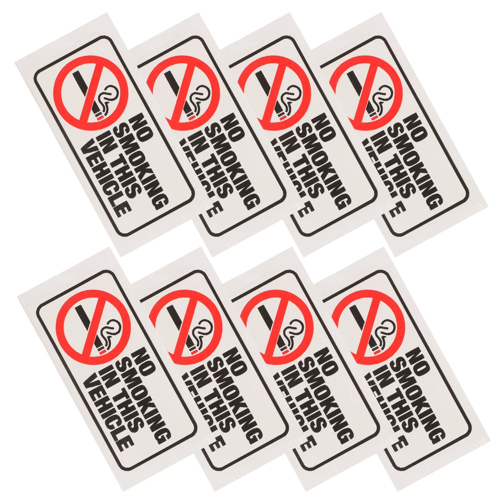 

8 Pcsno Smoking Sticker Stickers Labels or Pipes Cigarette-free Decals for Cars The Sign