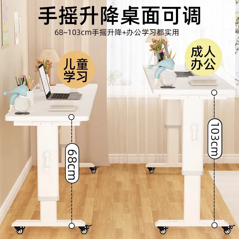 

Подъемный стол из массива дерева, длинный у стены, съемный верстак, офисный компьютерный стол