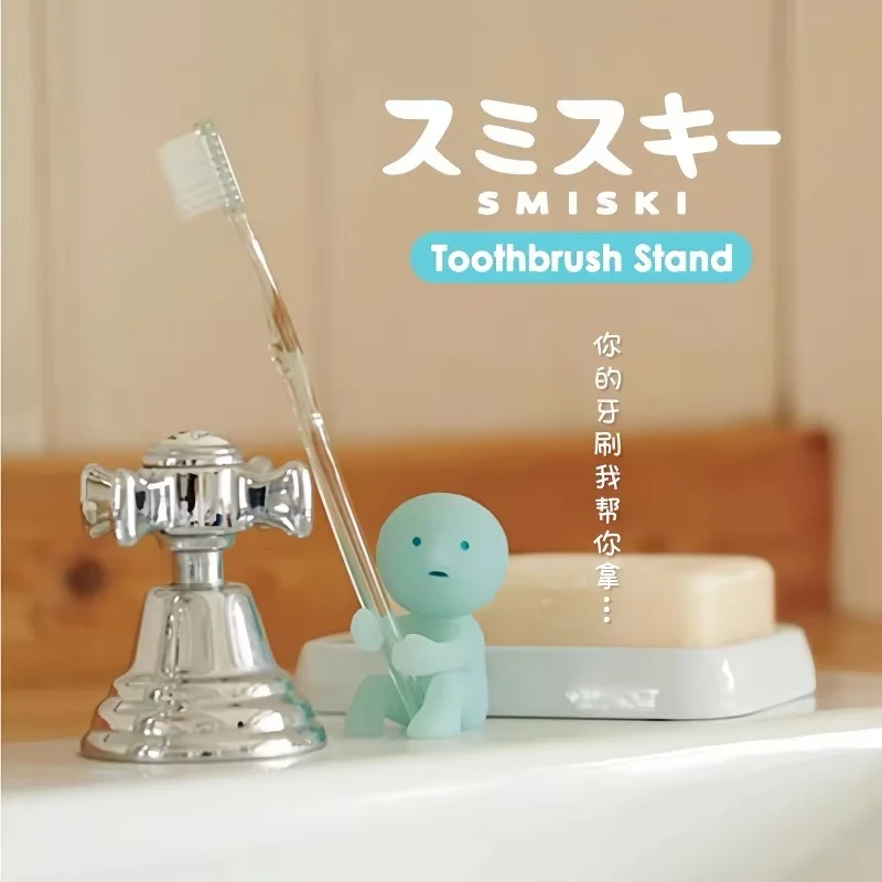 New Original Smiski Luminous Doll Model Blind Box Ornament Put Toothbrush Holder Storage Cute Corner Jun Elf Collecte Child Gift