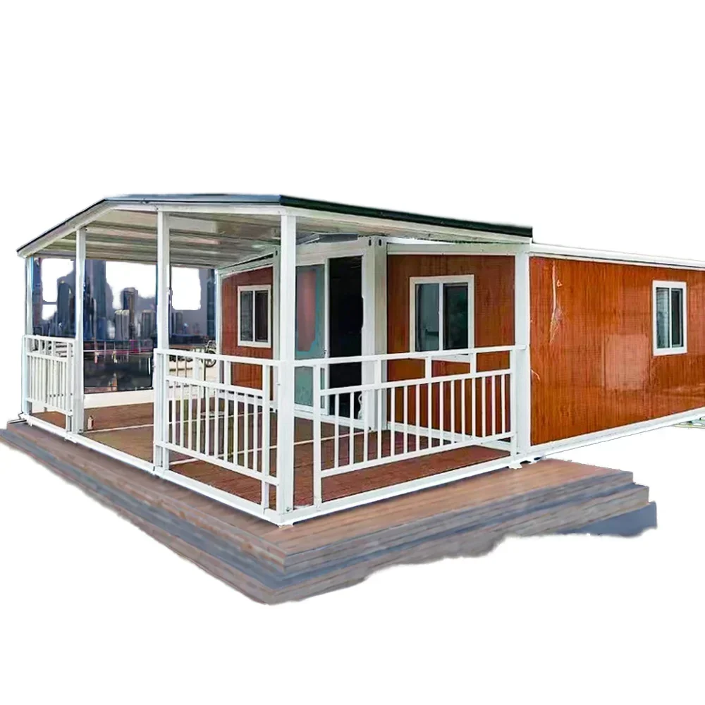 Fast Build Folding Double Wings Container House Modern Design Expandable Prefab 2/3 Bedrooms Bathroom Hotels Office