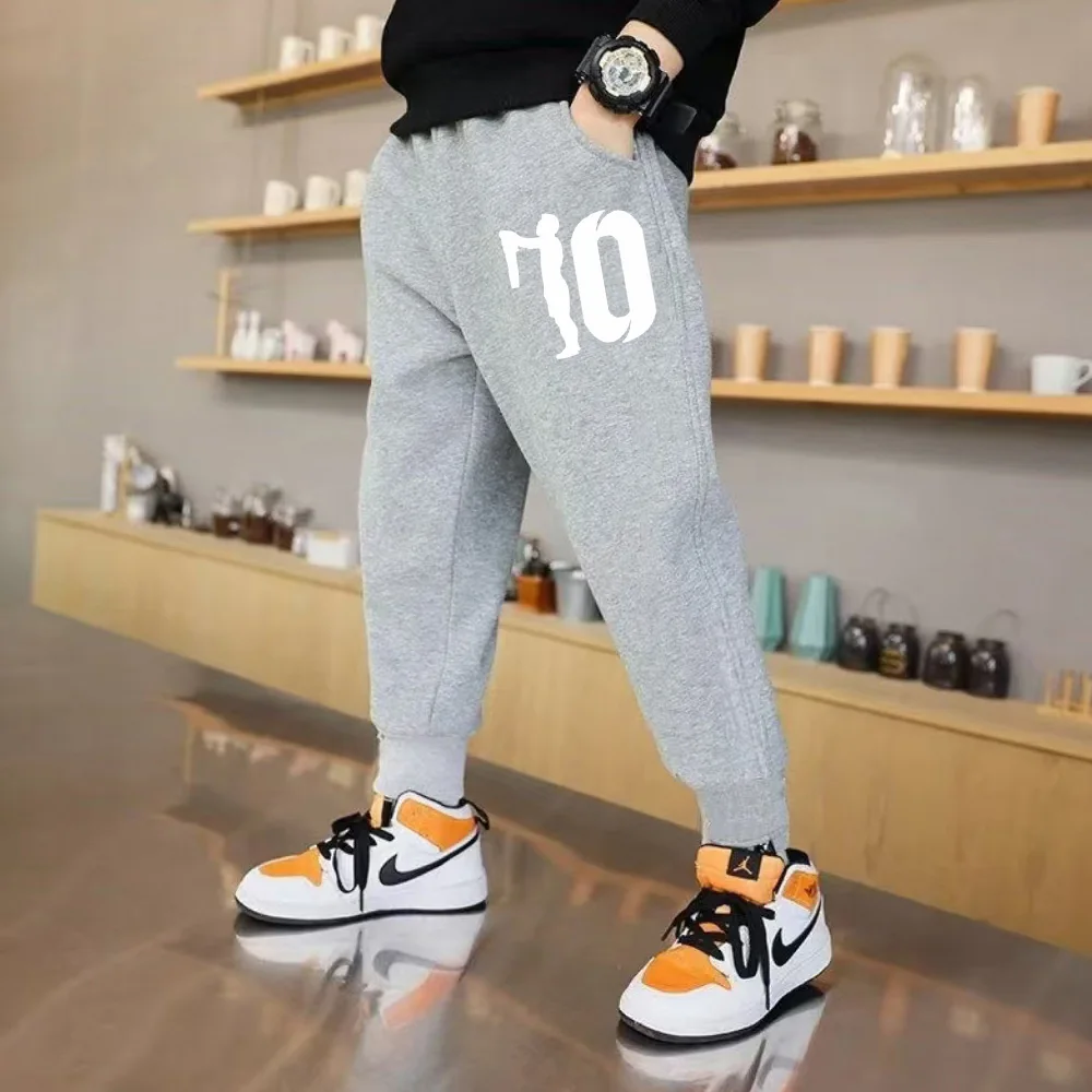 Outdoor Children's Pants Daily Simple Training Football Pants Messi Size Printed 10 Boys' Trousers Comfortable Kid Clothing