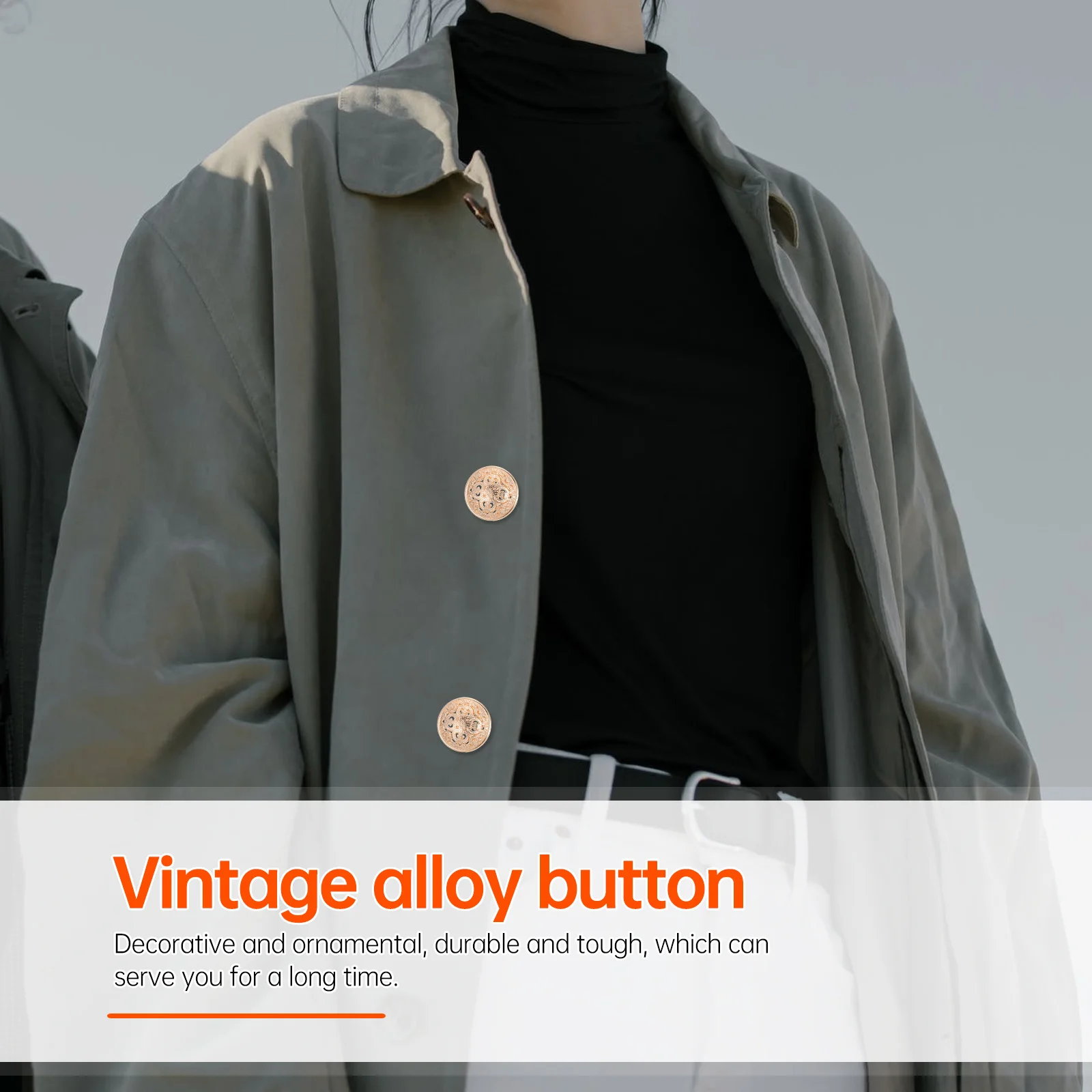 

50Pcs Metal Buttons Vintage Alloy Sewing Buttons Hollow Clothing Accessories Decorative DIY Projects Clothing Accessories