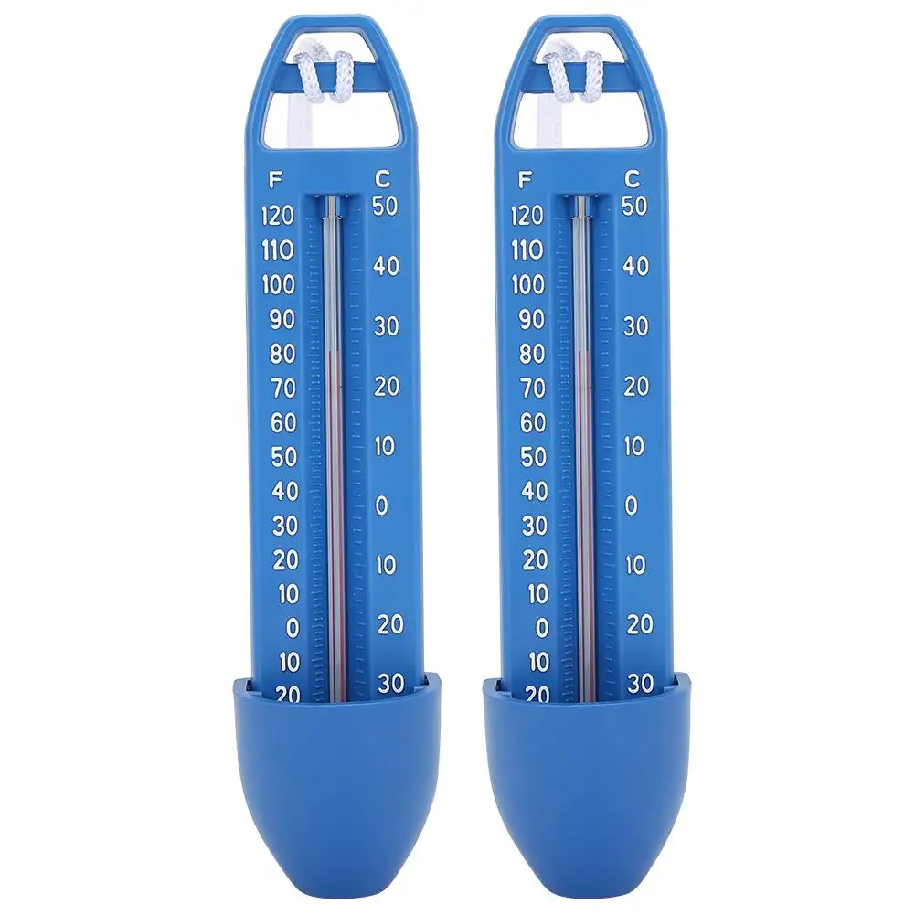 2Pcs Floating for swimming Pool Thermometer - 16.5x3.7cm for Pool, SPA & Sauna Use