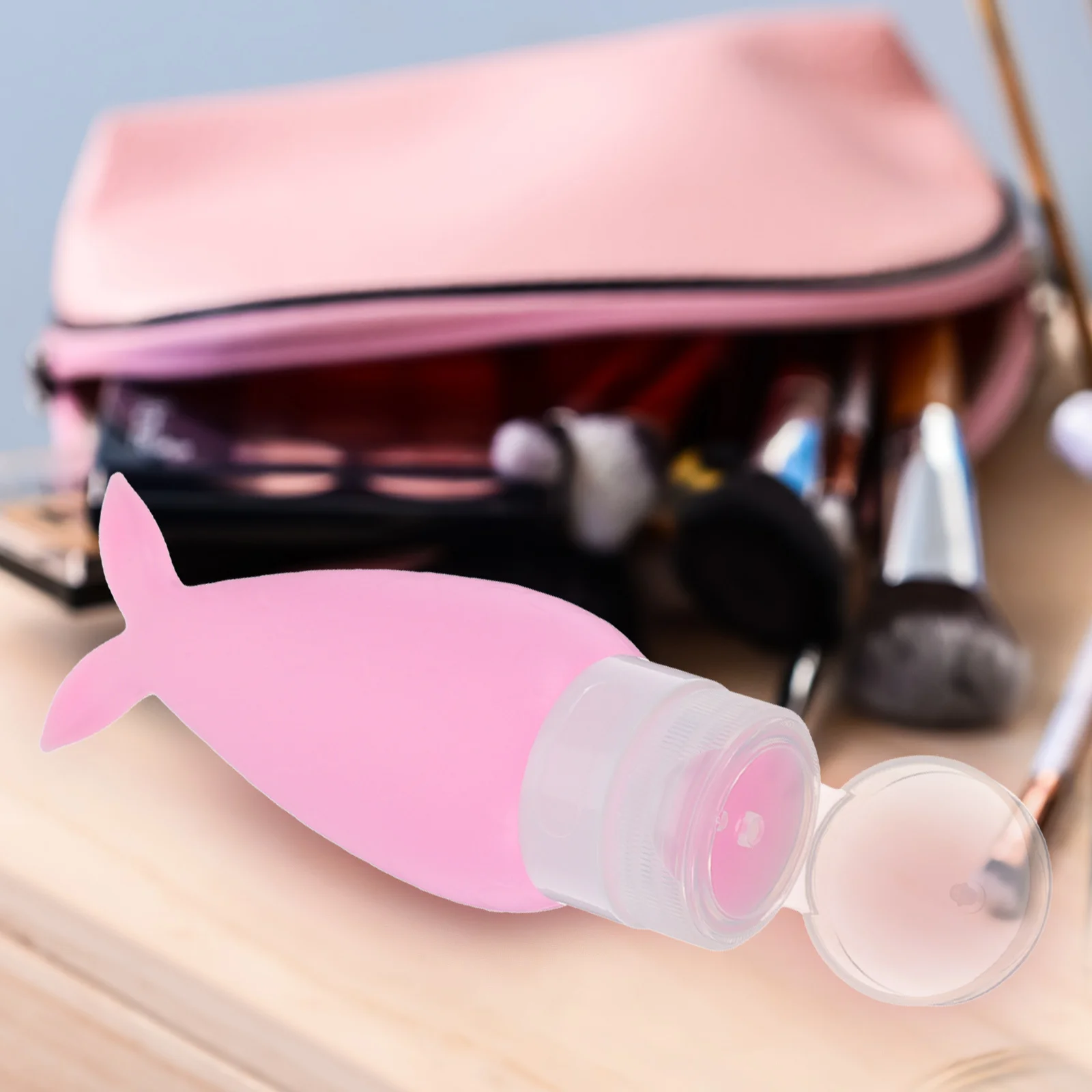 

3Pcs 90Ml Silicone Lotion Bottles Fishtail Design Portable Empty Storage Bottles for Travel Toiletries Makeup Remover Sub