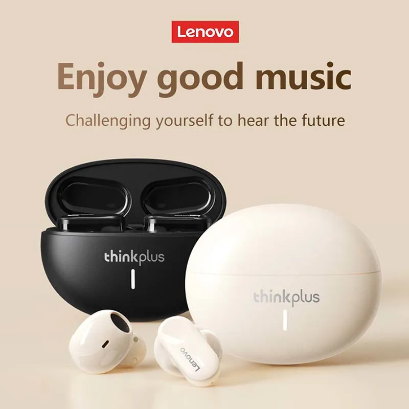 Original Lenovo LP19 Bluetooth 5.3 Sports Earphones Human Ear Design Headphones Simple Operation Easy to Grasp Headset with Mic
