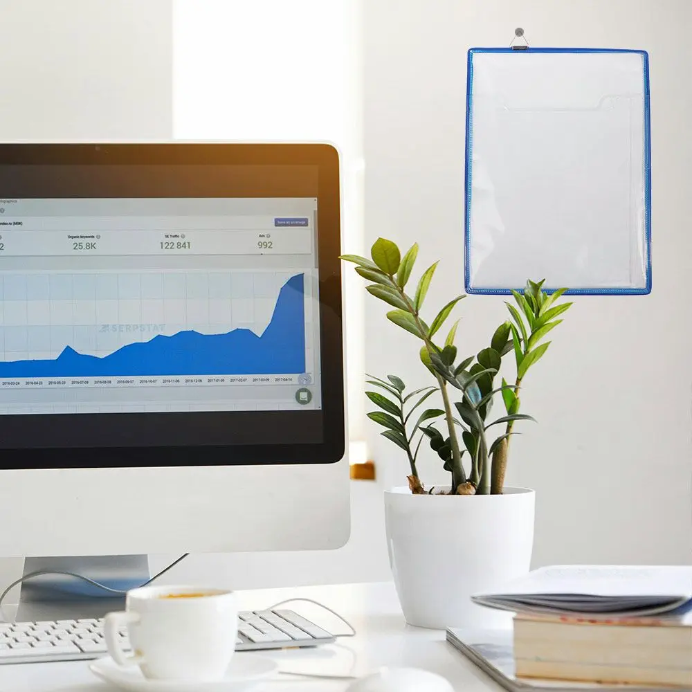 휴대용 벽걸이형 A4 영수증 정리함 방수 문서 보관 가방 후크 포함 플라스틱 파일 폴더 가정용