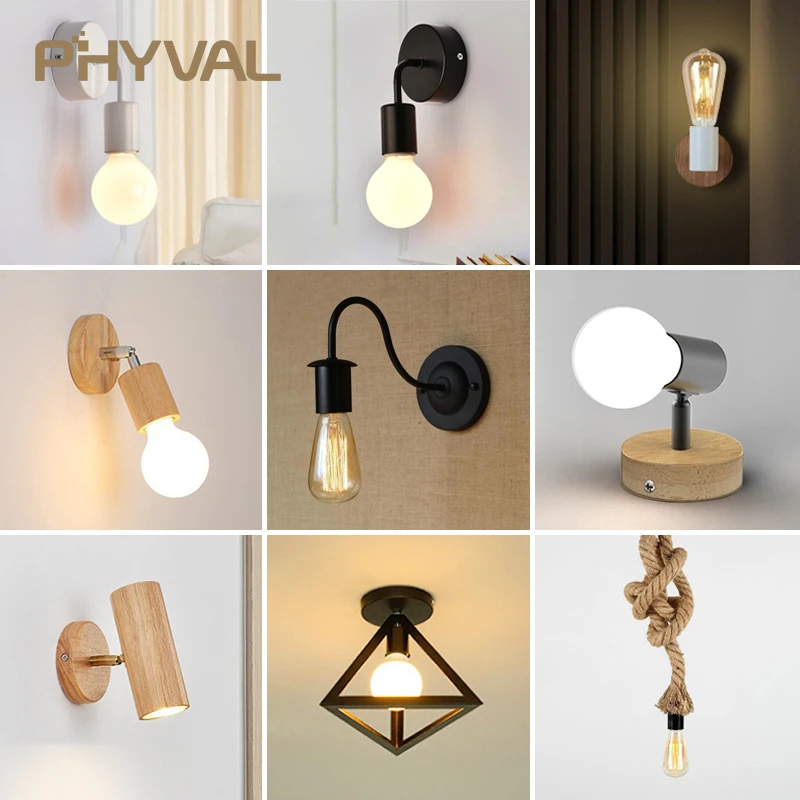 

Простой настенный светильник, утюг E27, внутренний декор, потолочные светильники, спальня, прикроватная тумбочка, прихожая, проход, лестница, домашний светодиодный декоративный светильник