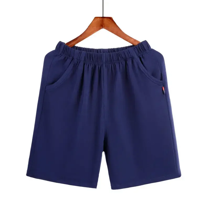 Pajama Pants Men Shorts Combed Cotton Casual Summer Home Sports Loose Cropped Pants Plus Size Solid Color Student Sleeping Pants