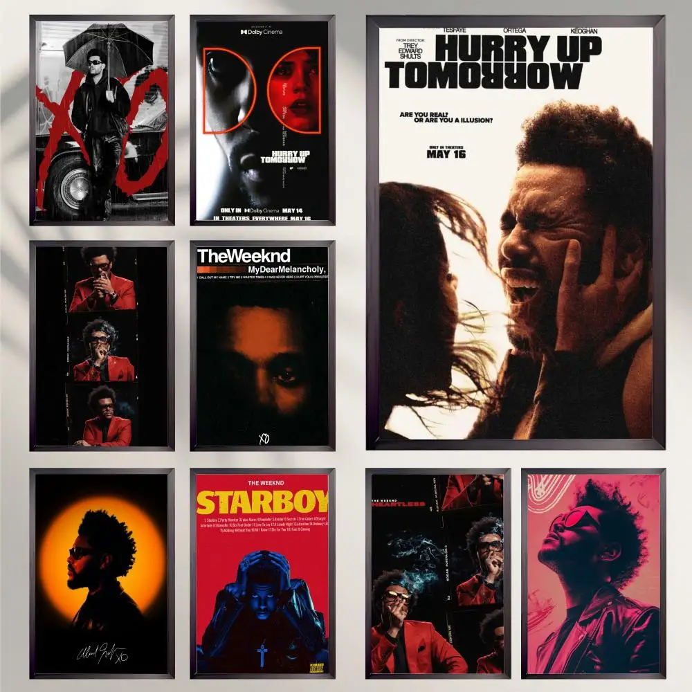 Singer T-The W-weeknd Poster HD Versatile Waterproof Wall Decor Self Adhesive Perfect for Any Room & Ideal Gift