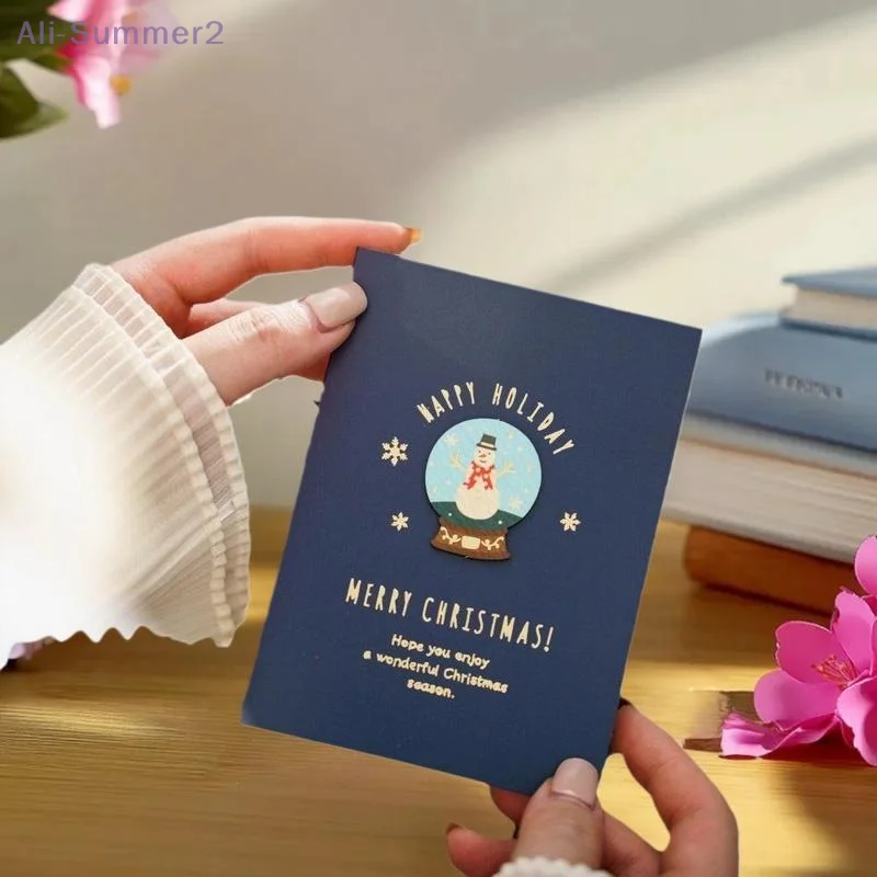 مجموعة بطاقات عيد ميلاد سعيد مع مغلف رغبات السنة الجديدة هدايا عيد الميلاد بطاقات بريدية تزيينية لعيد الميلاد لعيد الميلاد 2026 #4