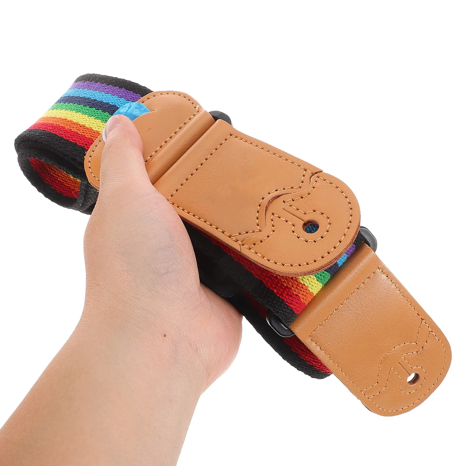 

Rainbow Striped Shoulder Straps Adjustable Guitar Creative Supply Bass Couch