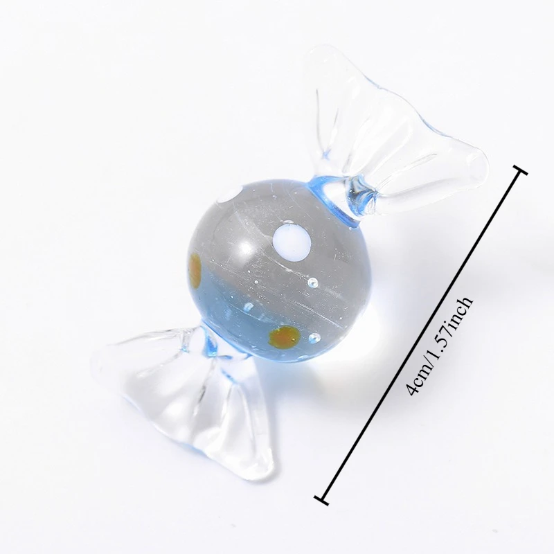 Colorful Candy Shaped Glass Art  Exquisite Glass Craft Creative Mini Home Decor Adorable Indoor Ornament Lovely Birthday Present