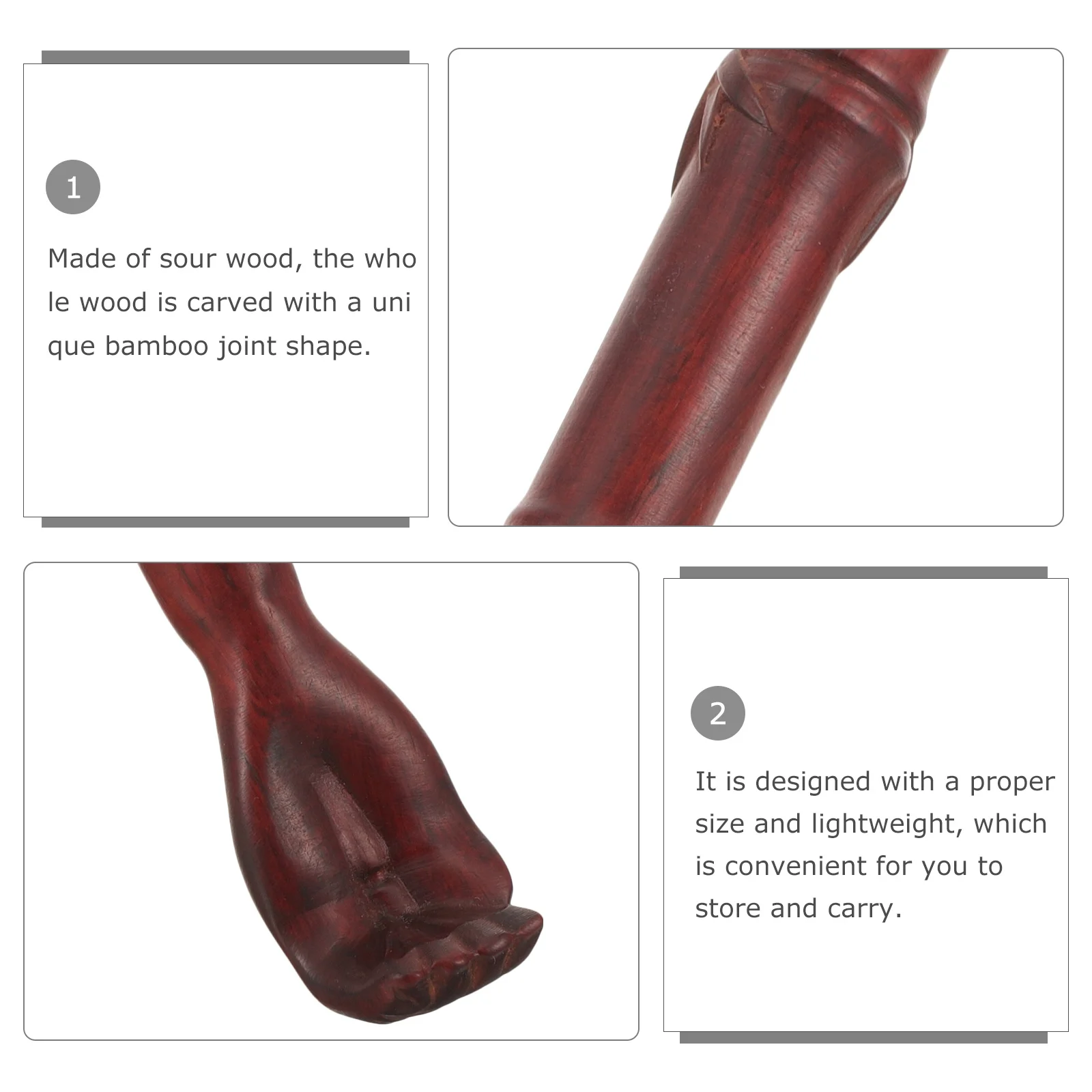 

Деревянный скребок для спины, ручной инструмент для облегчения зуда, легкий эргономичный дизайн, портативный инструмент для царапин для массажа спины