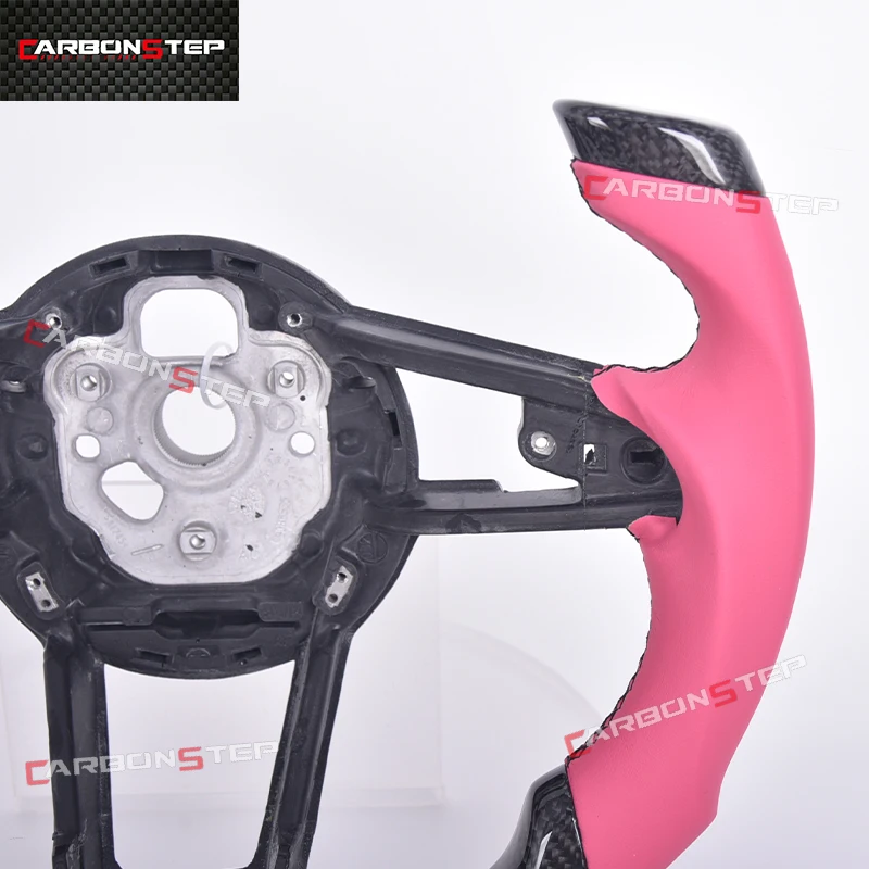 Fit For Audi A3 8Y A4 B8 A6 C6 A7 Q3 Q5 S3 8V S4 Rs3 Rs7 TT 8J MK2 R8 SQ5 Sports Forged Carbon Fiber Led Cars Steering Wheel