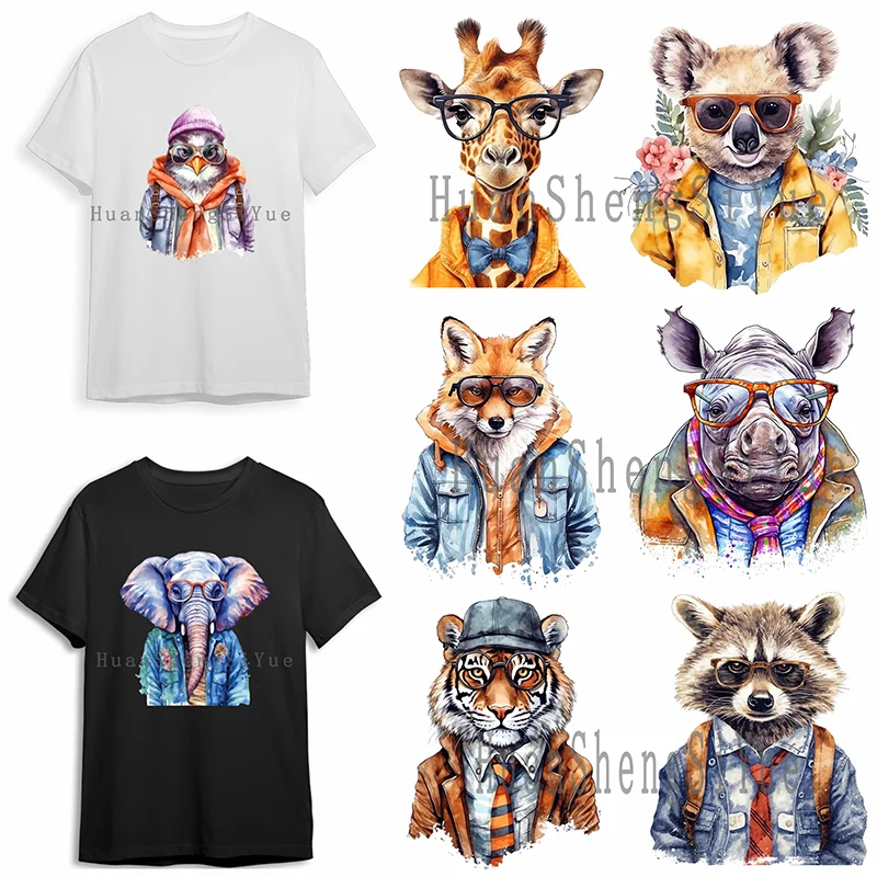 

Cartoon Animal Ironing Sticker Clothes DTF Fashion T-shirt Hoodie DIY Heat Transfer Hot Sticker Waterproof