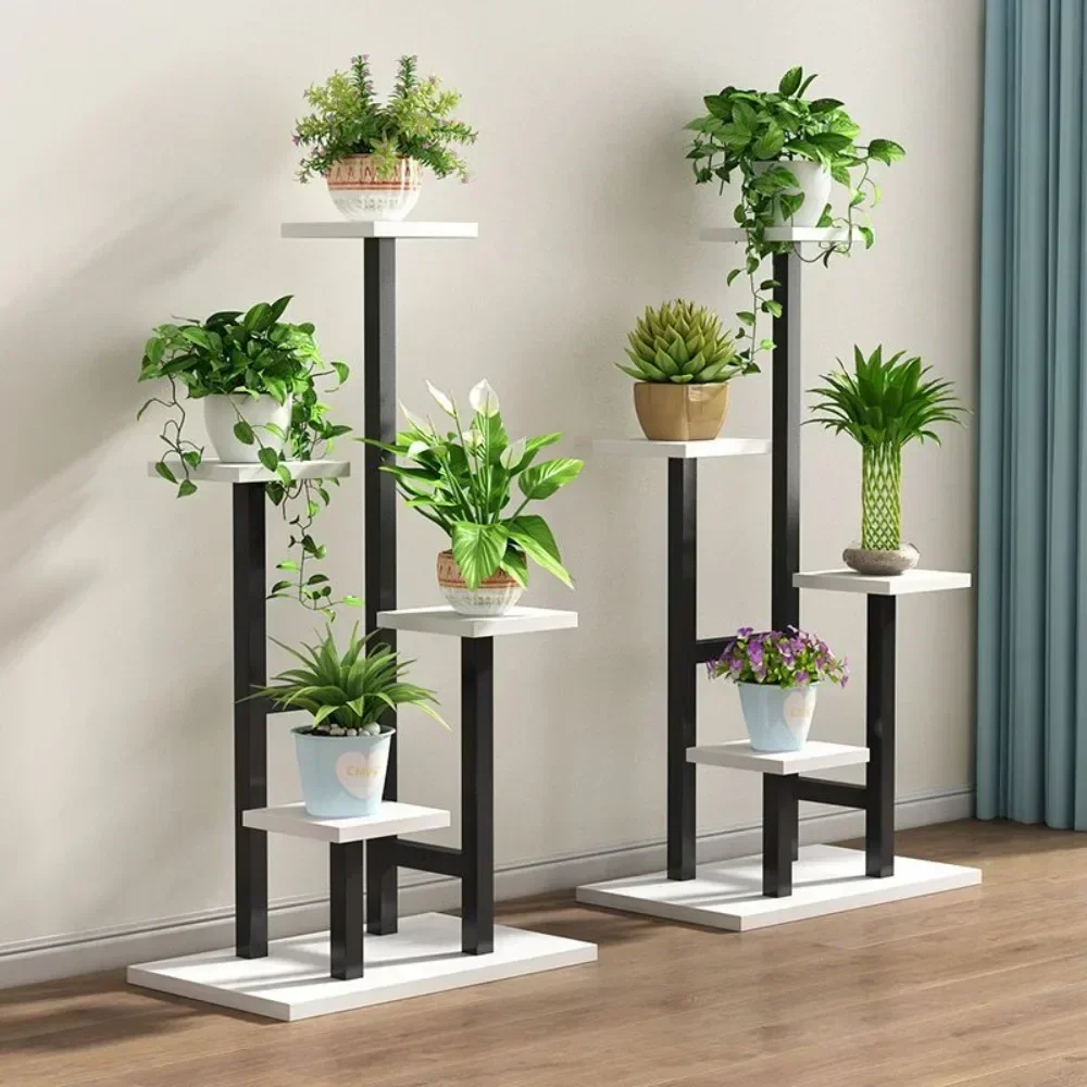 Suporte de plantas para uso doméstico, economiza espaço, suporte para vasos de flores, armazenamento simples, prateleiras para vasos de flores, suporte para plantas internas