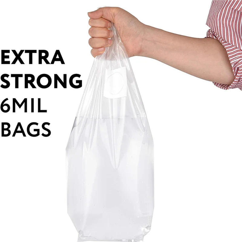 ABAH-300Pcs Mushroom Growing Bag Spawn Bags Thick 6 Mil Bags 5.9Inchx13.8Inch 0.2 Micrometre Filter Breathable Autoclavable