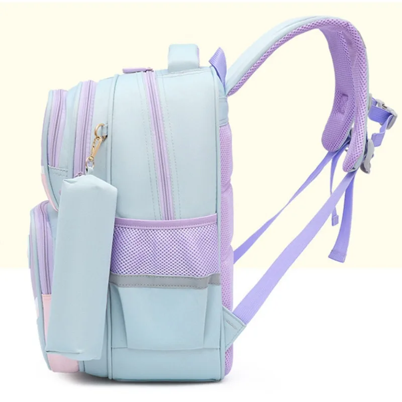 Elementary Students School Backpack Fashion Lightweight Spine Protection Kids Backpack Large Capacity Nylon Waterproof Schoolbag