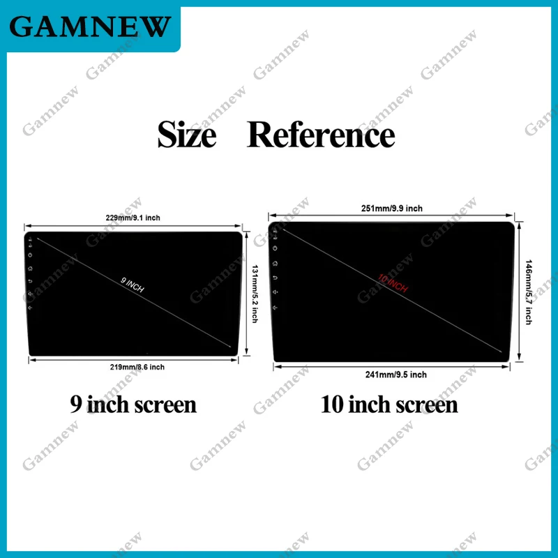 Universal Single Din To 9 Inch 10 Inch Car Radio Frame Suitable for All Car Models Car Radio Fascia