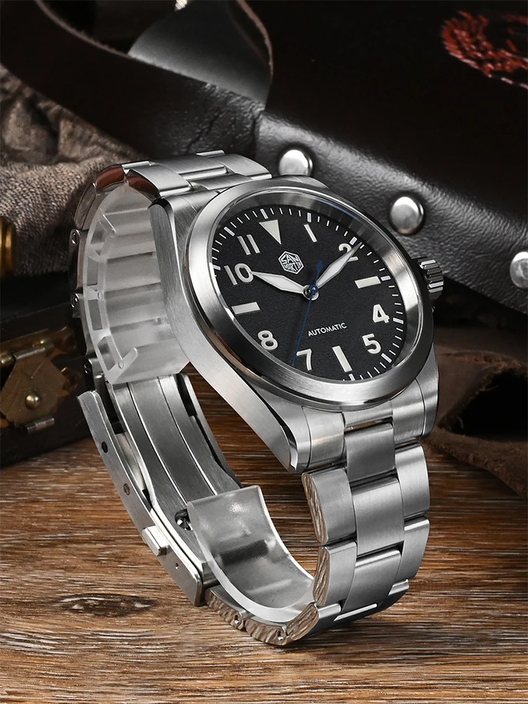 San Martin 40mm NH35 Explore Series Climbing Watch For Men Mechanical Sports On The Fly Adjustable Clasp 10Bar Waterproof SN0132