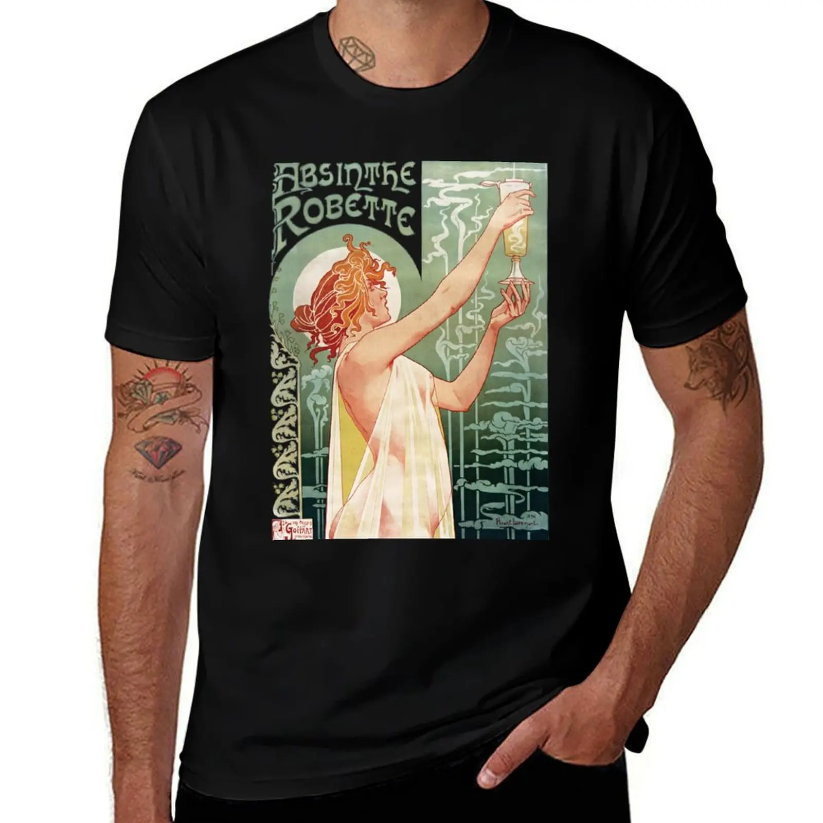 Absinthe Robette Privat-Livemont Alfons Mucha 1896 ART NOUVEAU french vintage ad HD HIGH QUALITY ONLINE STORE T-Shirt