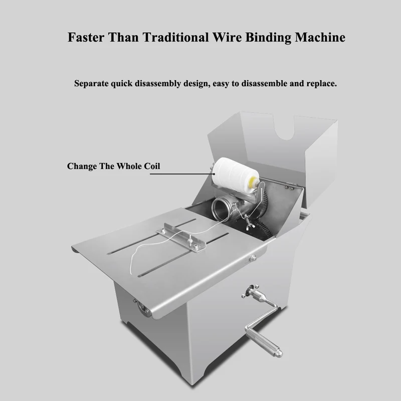 0-42mm ze stali nierdzewnej ręczna maszyna do skręcania kiełbasy mała blat kiełbasa bindownica wiązarka kiełbasy
