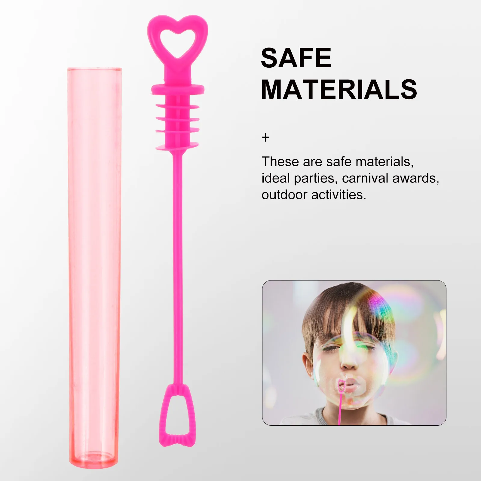 20 stücke Herz-Förmigen Zauberstab Flaschen Kinder Riesen Blase Maker Set Für Party Im Freien Karneval Spaß Blasen Blase Stick leere Lösung