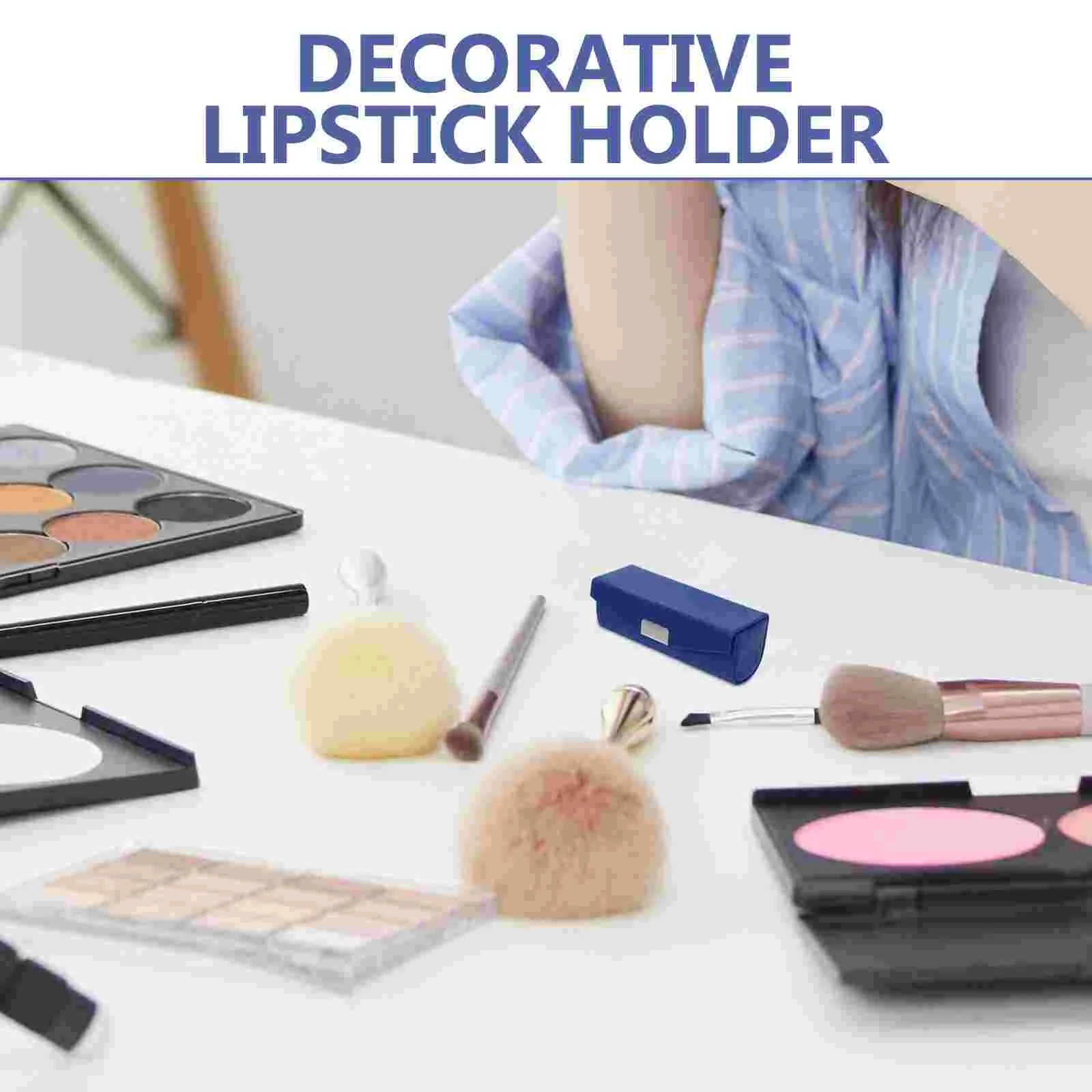 Lipstick Case Balm Holder Single Makeup Organiser Bag Delicate Travel Mirror Small Storage Container