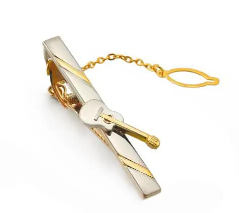 

Musical Instrument Tie Clip Copper Guitar Saxophone Design Durable Men Suit Accessory For Concert Wedding Party Necktie Clip